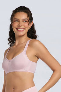 Amante Solid Non Padded Wirefree Magic Shaper Super Support Bra - Pale Lilac — thumbnail 2